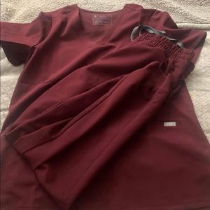 Figs Burgundy scrubs